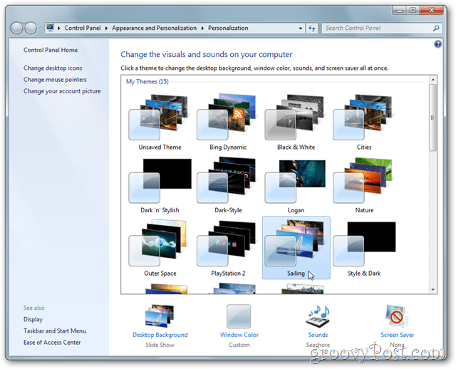 مكتبة سمات Windows 7