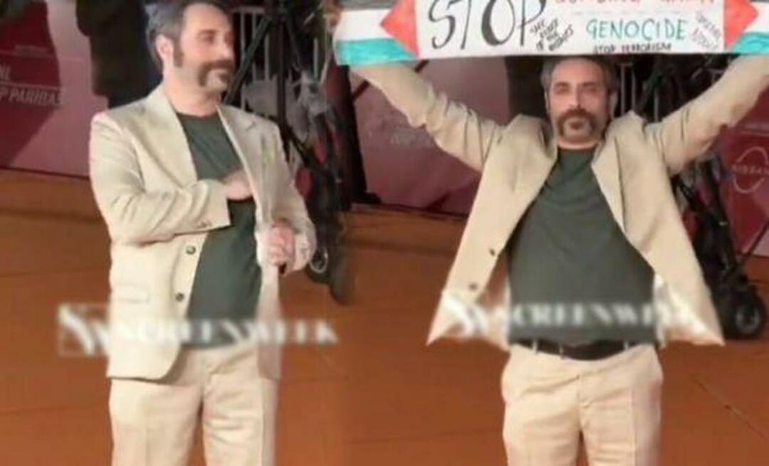 خطوة تستحق الثناء من ممثل إيطالي! وفتح لافتة لدعم الفلسطينيين في المهرجان السينمائي