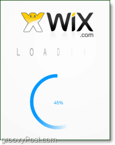يمكن أن يستغرق eidtor موقع ويب wix flash لحظة للتحميل