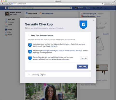 يختبر Facebook ميزة فحص الأمان الجديدة
