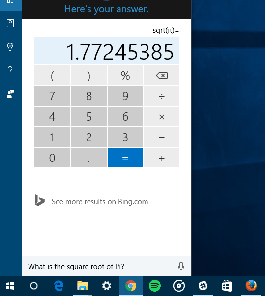 الرياضيات Cortana