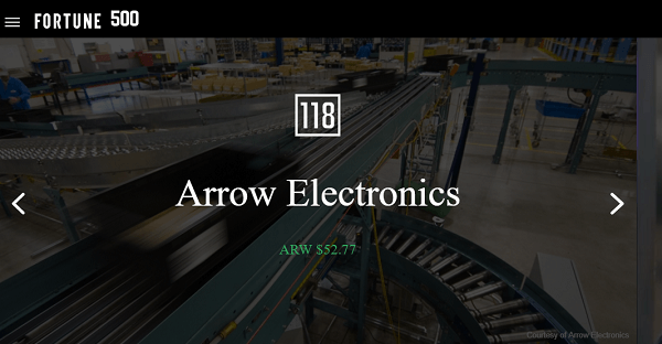 يبيع Arrow الإلكترونيات ويمتلك أكثر من 50 خاصية وسائط.