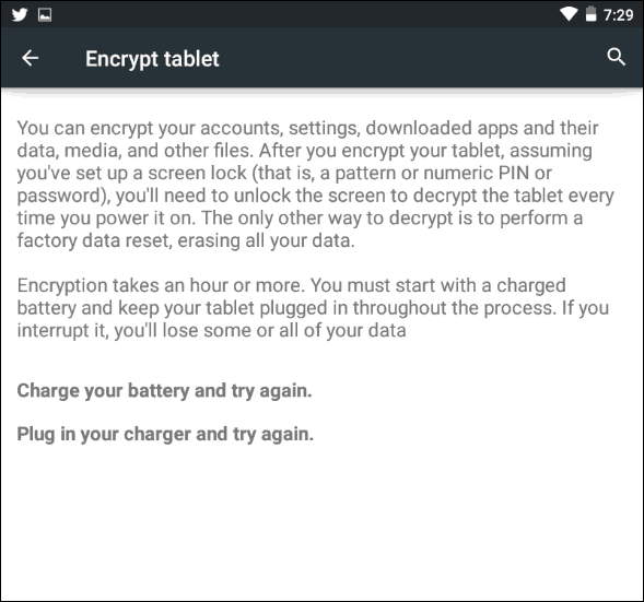 تحديث متطلبات الطاقة Android 5