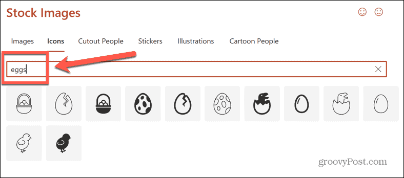 البحث عن رمز powerpoint