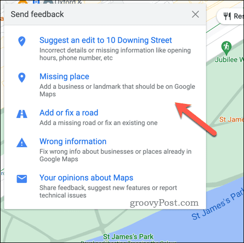 قدم ملاحظات خرائط Google