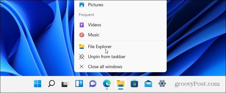  قم بتشغيل File Explorer Windows 11