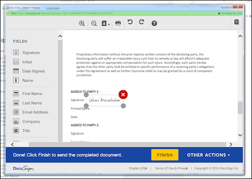 docuSign لـ Word