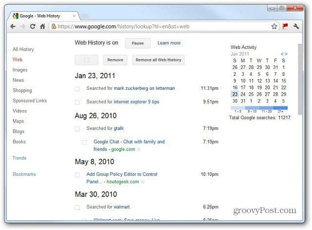 خصوصية Google: إزالة سجل بحث الويب من Google قبل 1 مارس