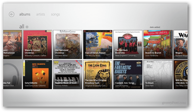 Windows 8: Zune Pass للعيش في تطبيق Metro Music