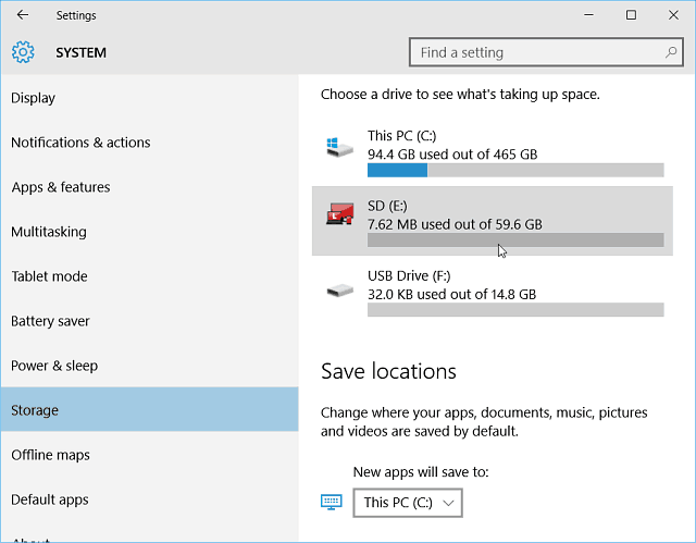 كيفية جعل Windows 10 تثبيت التطبيقات على بطاقة SD