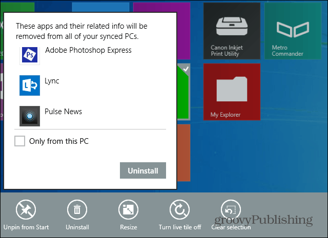 يجعل Windows 8.1 من السهل إلغاء تثبيت تطبيقات متعددة في وقت واحد