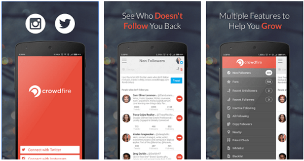يساعدك Crowdfire على النشر على Twitter و Instagram وإدارة متابعيك والمزيد.