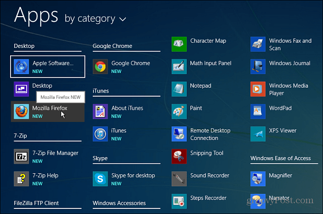 جميع تطبيقات Windows 8.1