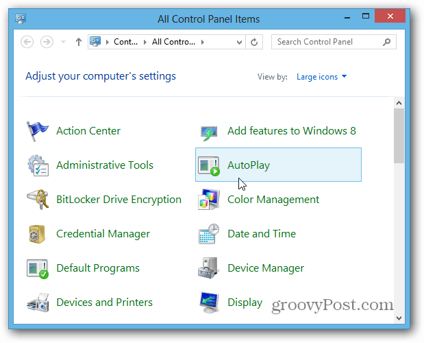 التشغيل التلقائي لسطح مكتب Windows 8