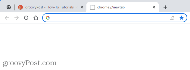 صفحة علامة تبويب جديدة فارغة في Chrome