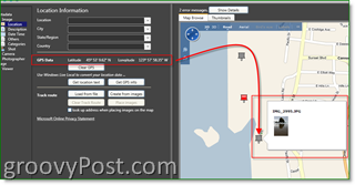 أدوات مايكروسوفت برو صور GPS إضافة البيانات الوصفية لـ GEO:: groovyPost.com