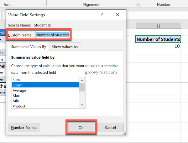 استبدال تسميات الرأس في الجداول المحورية في Excel