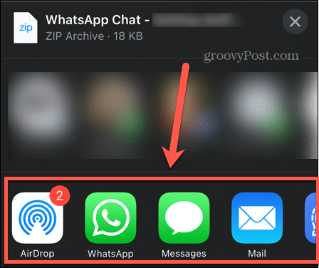 خيارات تصدير whatsapp