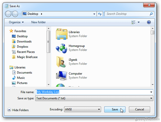 Windows Notepad: إنشاء سجلات مختومة بالوقت