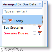 لقطة الشاشة: Outlook 2007 To-do Bar 