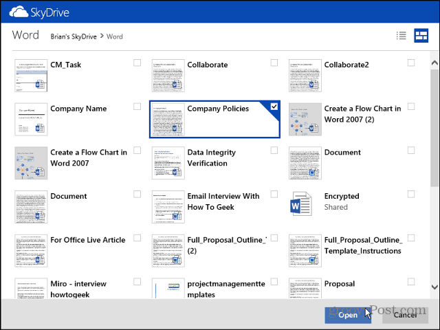 كيفية مشاركة الملفات من SkyDrive في Outlook.com