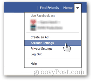 صفحة الفيسبوك الرئيسية زر إعدادات الحساب تفضيلات تعيين عنوان URL لاسم المستخدم