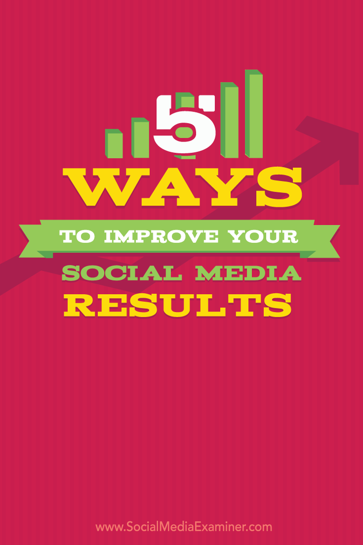 5 طرق لتحسين نتائج وسائل التواصل الاجتماعي الخاصة بك: ممتحن وسائل التواصل الاجتماعي