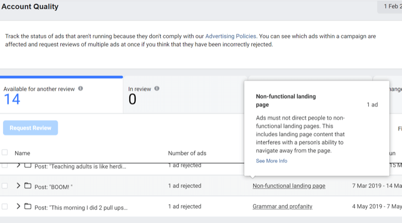 الخطوة 3 حول كيفية استخدام أداة جودة حساب Facebook