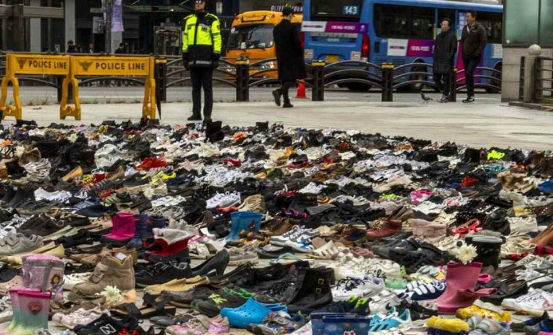 درس في الإنسانية من كوريا الجنوبية! لقد اصطفوا مئات الأحذية في الساحات من أجل فلسطين