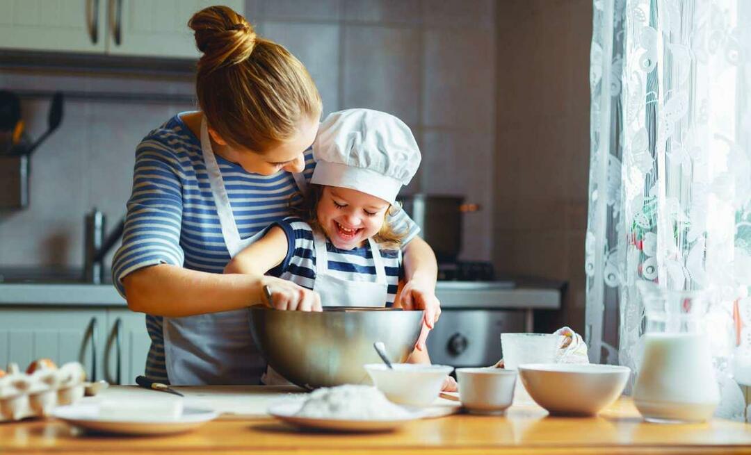 الطبخ مع الاطفال