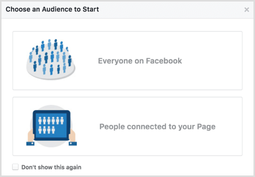 تختار Facebook Audience Insights الجمهور للبدء