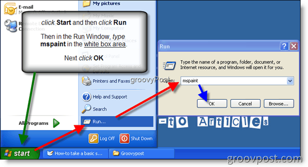 خذ لقطة شاشة في نظام التشغيل Windows XP
