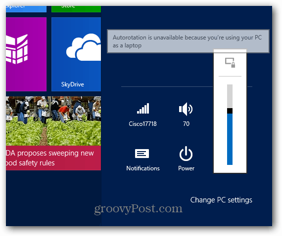 كيفية قفل دوران الشاشة على السطح مع Windows RT