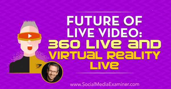 Future of Live Video: 360 Live and Virtual Reality Live تعرض رؤى من Joel Comm في بودكاست التسويق عبر وسائل التواصل الاجتماعي.