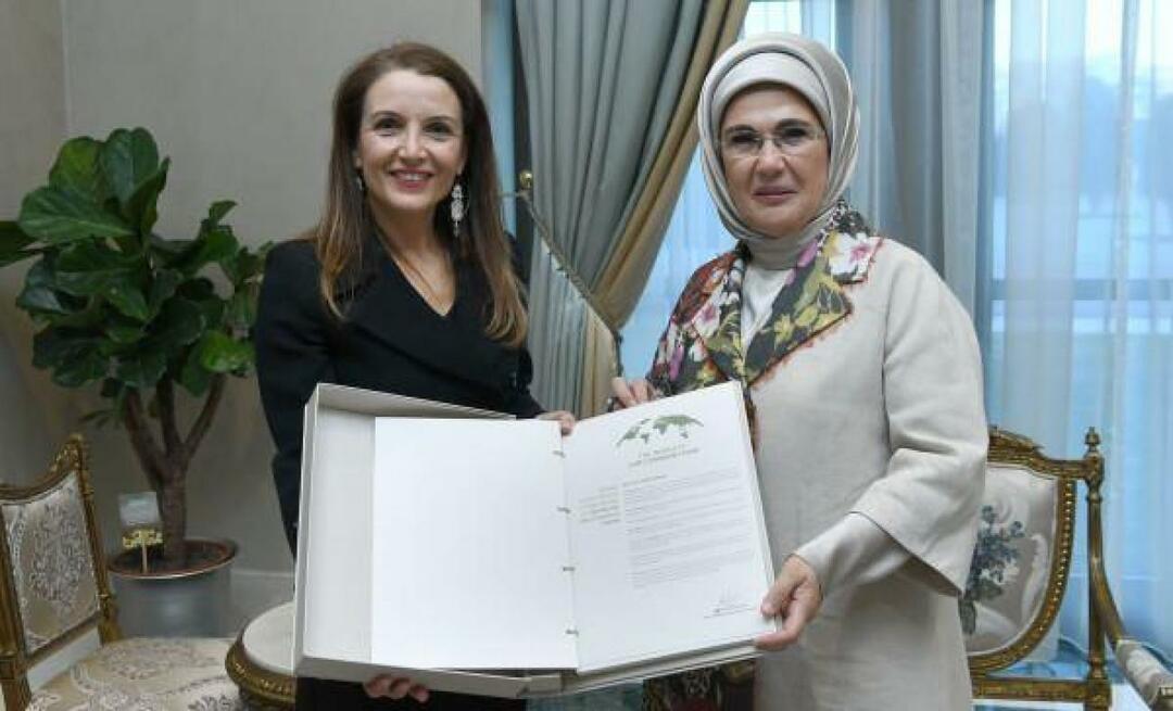 تتقدم أمينة أردوغان بالشكر لممثلة اليونيسف في تركيا ريجينا دي دومينيكيس