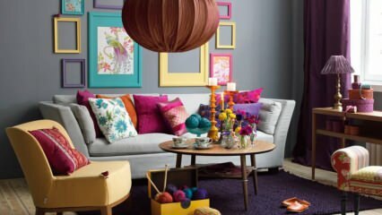 اقتراحات الديكورات المنزلية الحديثة مع اللون الأرجواني