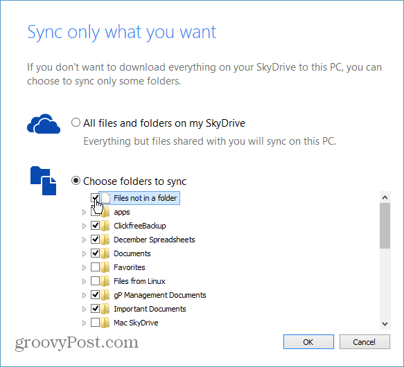 كيفية مزامنة مجلدات محددة من SkyDrive إلى جهاز الكمبيوتر الخاص بك