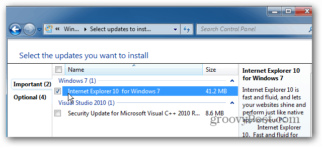 كيفية العودة إلى Internet Explorer 9 من معاينة Internet Explorer 10 لنظام التشغيل Windows 7