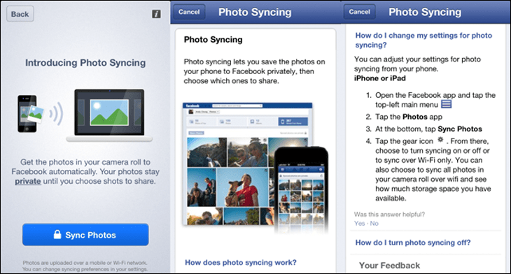 استخدام تطبيق Facebook Moments لإدارة الصور المتزامنة