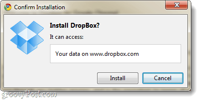 يحتاج ملحق dropbox إلى الوصول إلى dropbox.com