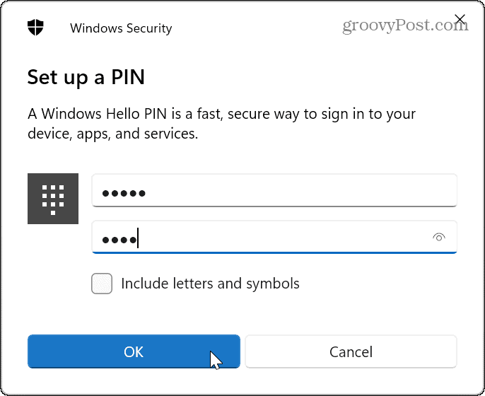 رقم التعريف الشخصي لتسجيل الدخول إلى Windows 11