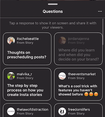 سؤال وجواب على قصص Instagram