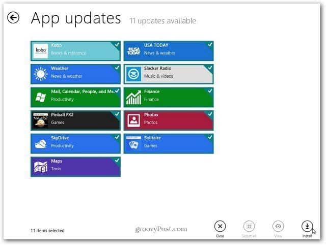 قم بتحديث تطبيقات Windows 8 بالطريقة السهلة