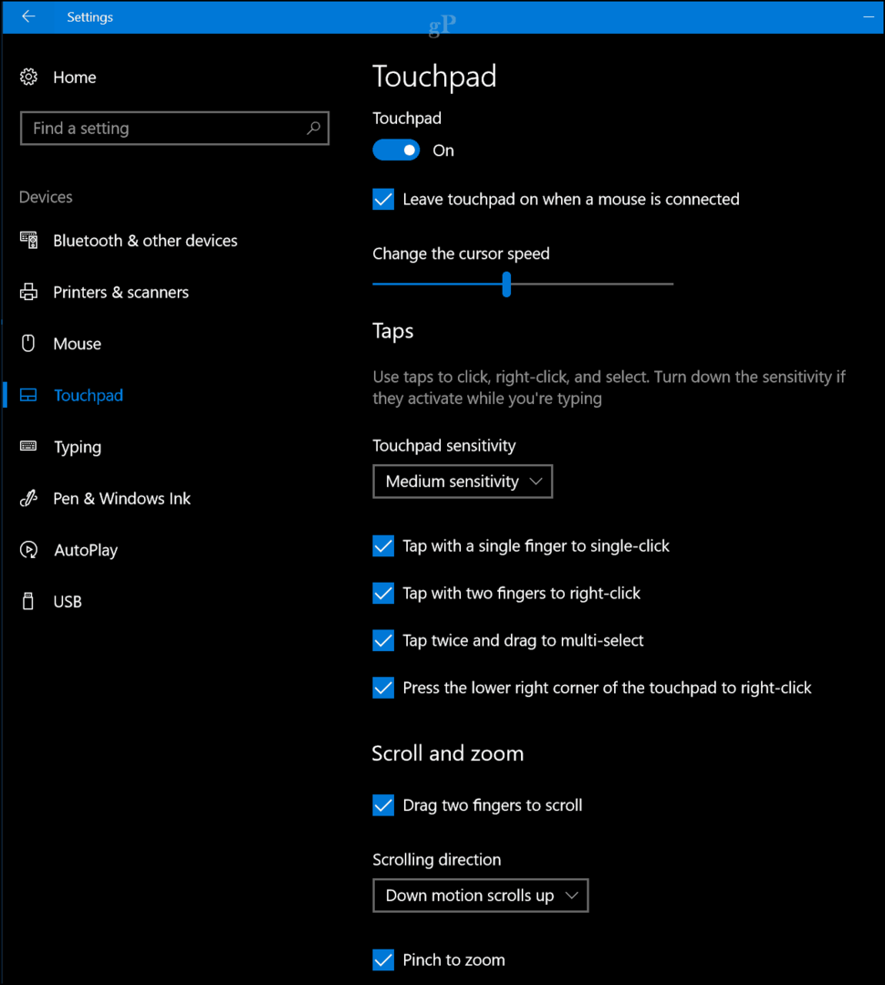 نصيحة Windows 10: قم بتعطيل لوحة اللمس عند توصيل الماوس