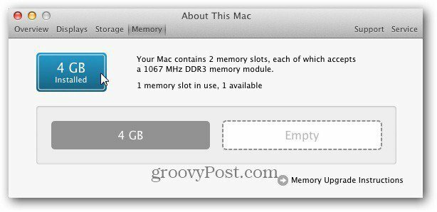 حول Mac 4GB
