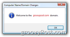 Windows Vista انضم إلى شاشة ترحيب مجال Active Directory AD