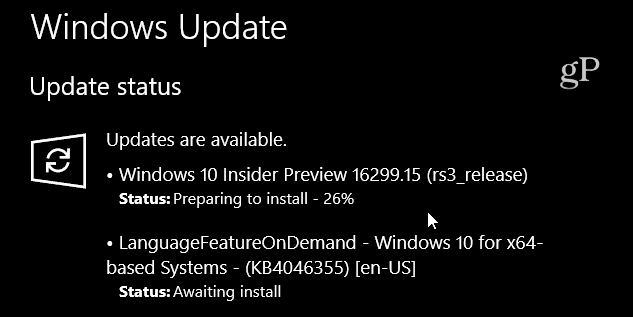 Windows 10 Build 16299-15 التحديث التراكمي