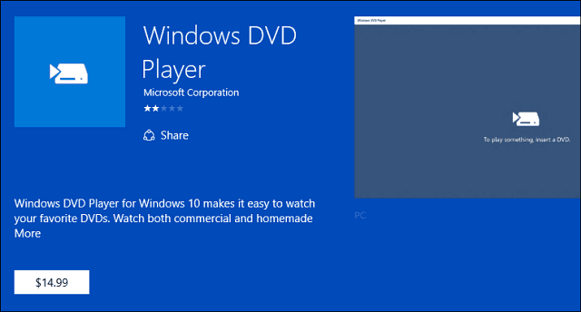 تطبيق Windows DVD Player