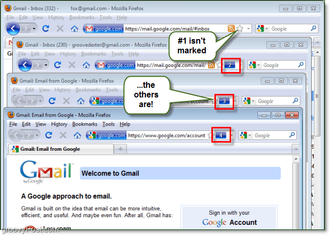 تسجيل الدخول إلى حسابات أو مواقع Gmail متعددة باستخدام Firefox