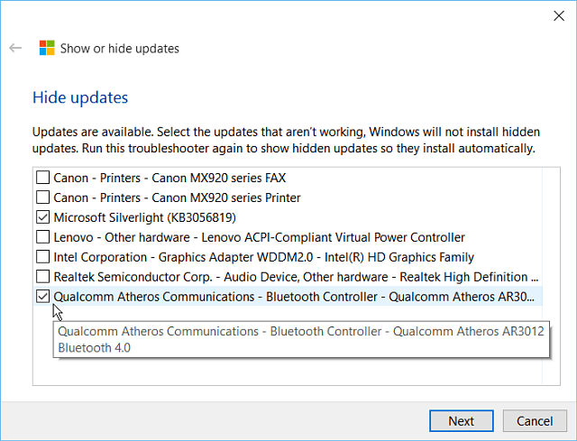 Windows 10: حظر تحديثات Windows التلقائية باستخدام الأداة المساعدة (KB3073930)